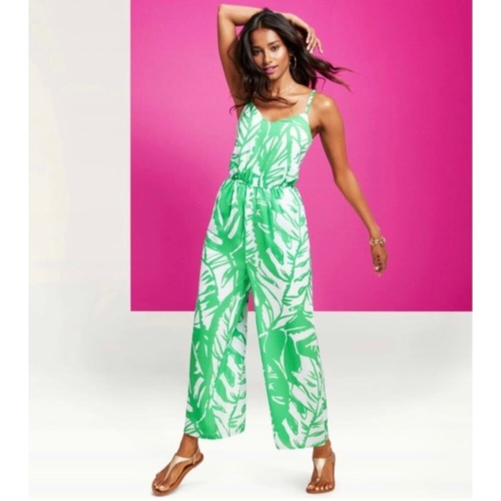 Lilly Pulitzer for Target Women Spaghetti Strap Palm Boom Boom Jumpsuit Romper